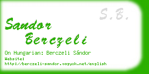 sandor berczeli business card